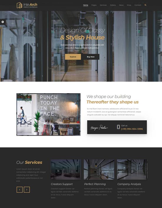 intearch architecture joomla template