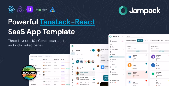 Jampack - Powerful TanStack-React SaaS App Template WordPress theme