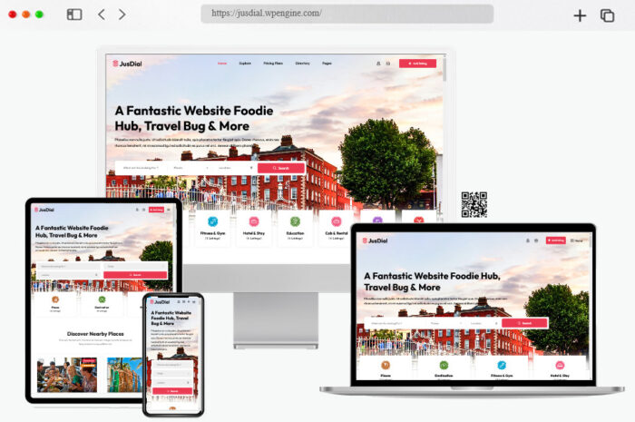 JusDial WordPress theme featuring directory and listing solutions 