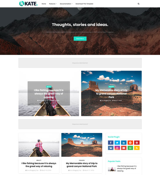 kate Blogger templates compatible with Google Blogger