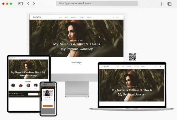 kavana personal blog theme