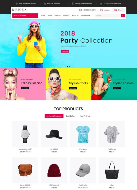 kenza fashion opencart theme