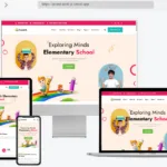 kids kindergarten website templates