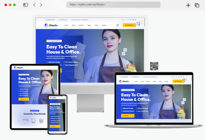 kleaso cleaning services wordpress theme