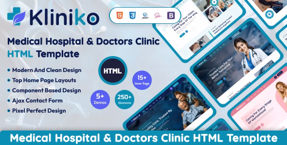 Kliniko – Medical & Healthcare HTML Template WordPress theme