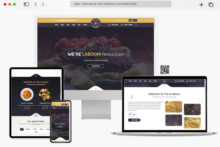 la boom restaurant bistro html template