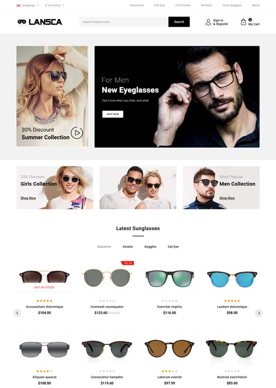 lansca fashion opencart theme