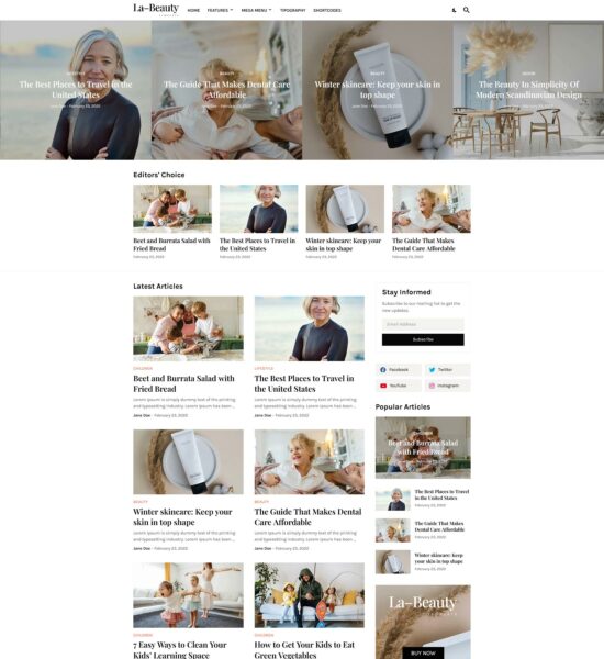 la–beauty Responsive Blogger templates