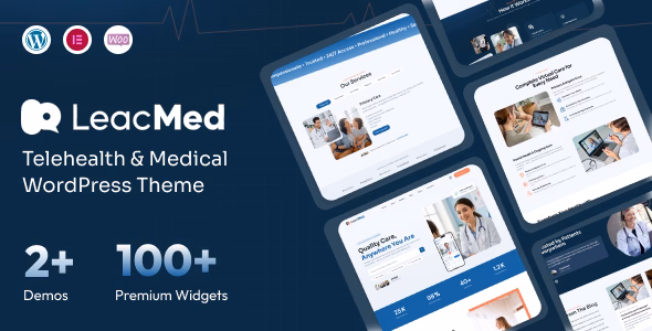 Leacmed – Telehealth & Medical WordPress Theme WordPress theme