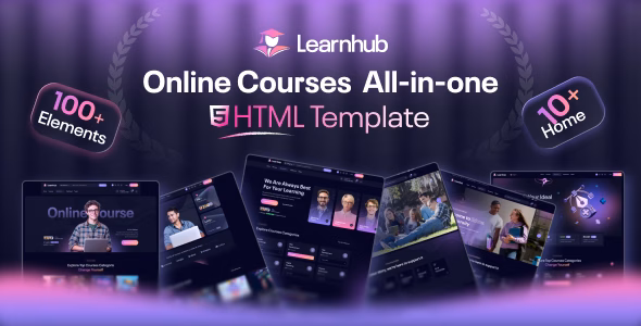 Learnhub – Online Learning & Education HTML5 Template WordPress theme