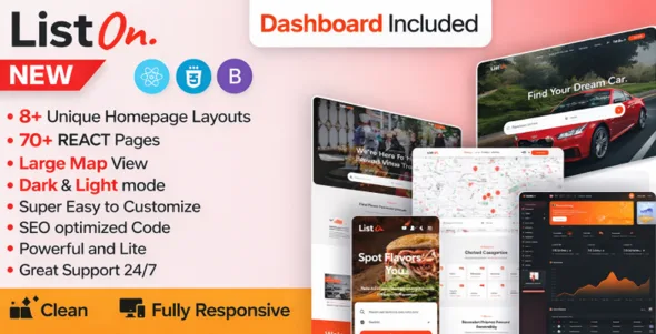 ListOn - Directory & Listing React Template WordPress theme