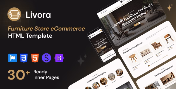 Livora - Furniture Store eCommerce HTML Template WordPress theme