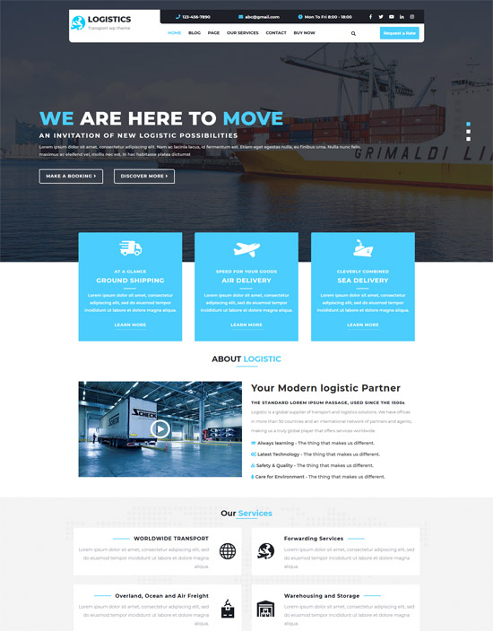 Free trucking business theme