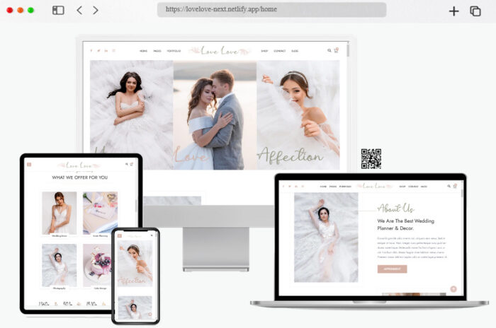 lovelove creative wedding website template