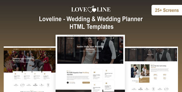 Loveline - Wedding & Wedding Planner HTML Templates WordPress theme