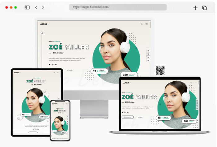 luique personal resume wordpress theme