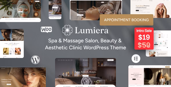 Lumiera – Beauty Salon & Aesthetic WordPress Theme WordPress theme