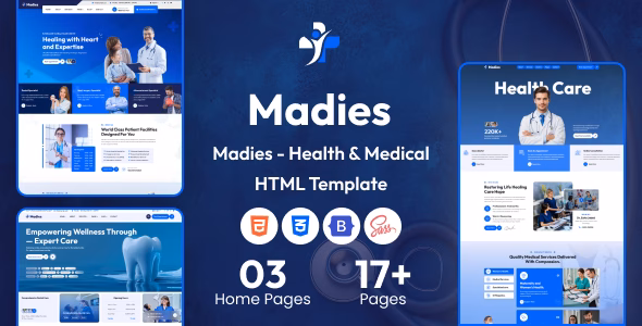 Madies - Health & Medical HTML Template WordPress theme