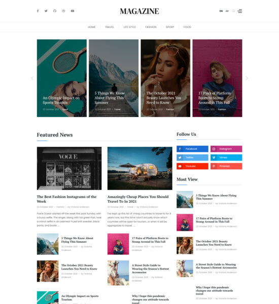 magazine newspaper joomla template