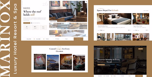 Marinox - Luxury Hotel, Restaurant, Resort & Spa HTML Template WordPress theme