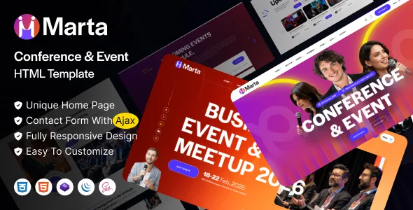 Marta - Conference & Event HTML Template WordPress theme