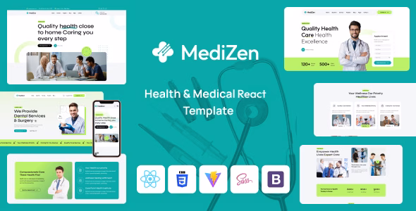 MediZen - Health & Medical React Template WordPress theme
