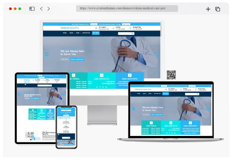 Free hospital WordPress template