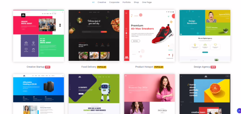 megaone one page parallax template