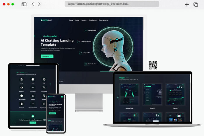 megabot ai writer copywriting landing page html template