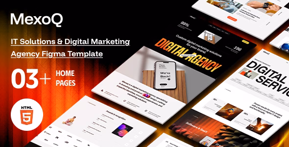 Mexoq - Digital Marketing AI Agency and IT Solutions Html Template WordPress theme