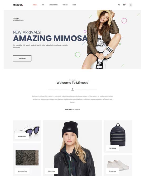 mimosa fashion opencart theme