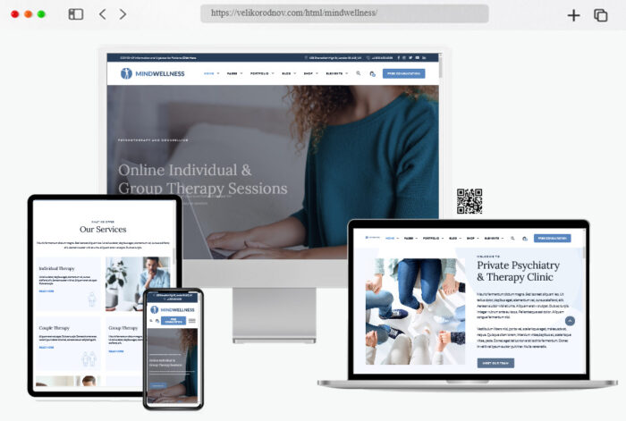 mindwellness psychiatry clinic html template