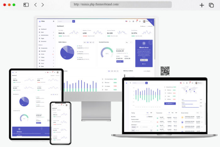 minia php admin dashboard template