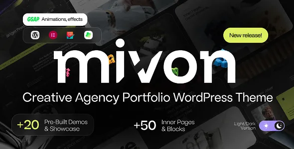 Mivon - Creative Agency Portfolio WordPress Theme WordPress theme