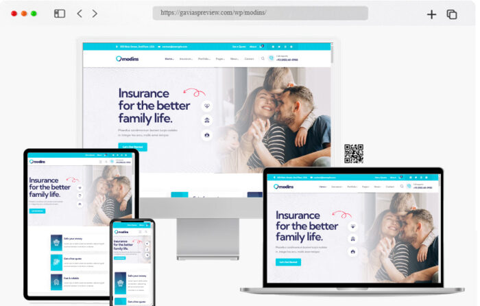 modins insurance wordpress theme