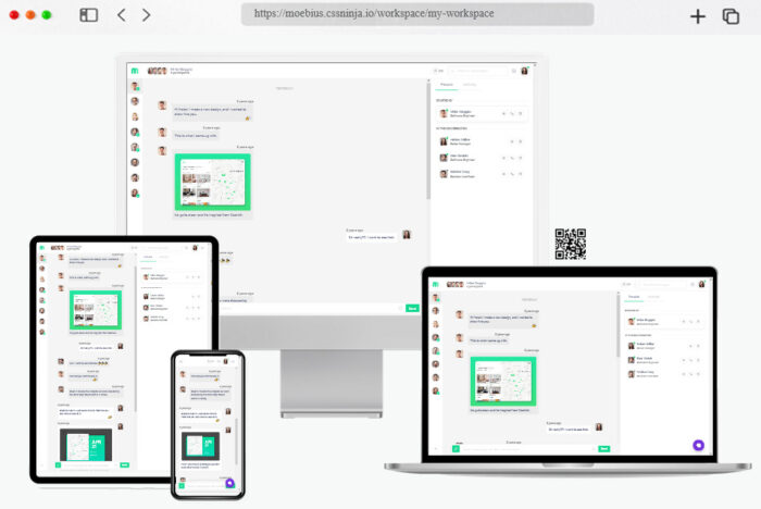moebius vuejs chat platform ui
