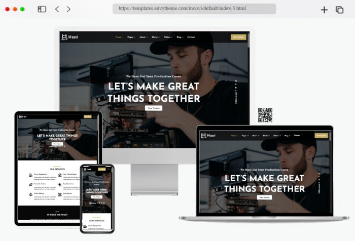 moovi video production html template