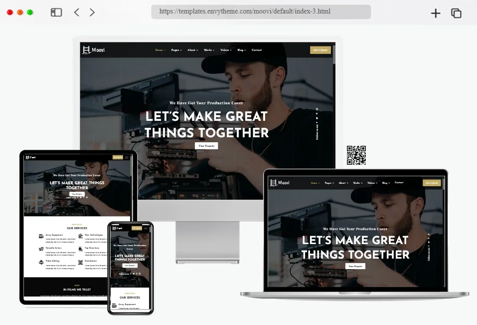 Web Production Examples 9 Best Movie & Video Production Website Templates 2026 – freshDesignweb