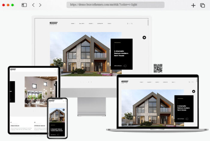mrittik elegant wordpress themes for interior designers