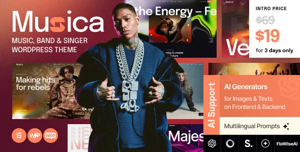 Muzica - Music, Band & Singer WordPress Theme - WordPress Theme Preview