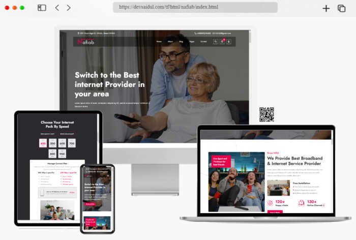 nafiab broadband internet html template