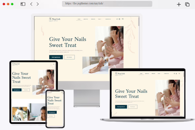 naylish nail salon wordpress theme