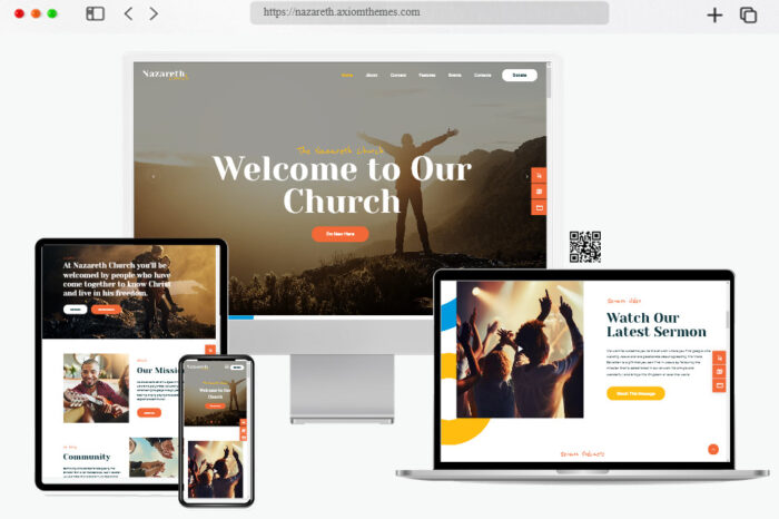 nazareth church religion wordpress theme