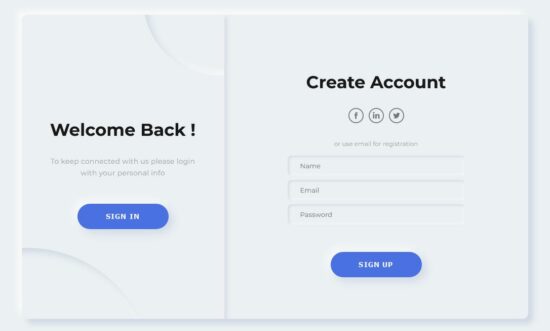 neumorphism login form