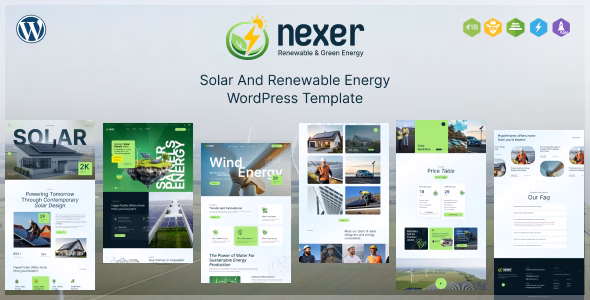 Nexer – Solar And Renewable Energy WordPress Theme WordPress theme