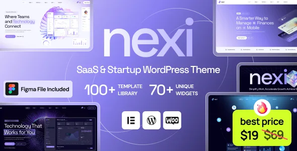 Nexi - SaaS & Technology WordPress Theme - WordPress Theme Preview