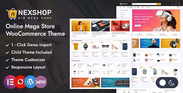 Nexshop - Mega Store Elementor WooCommerce Theme WordPress theme