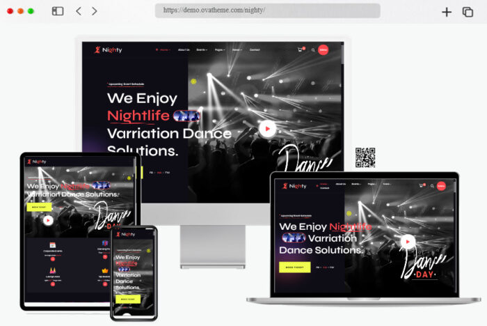 nighty night club wordpress theme