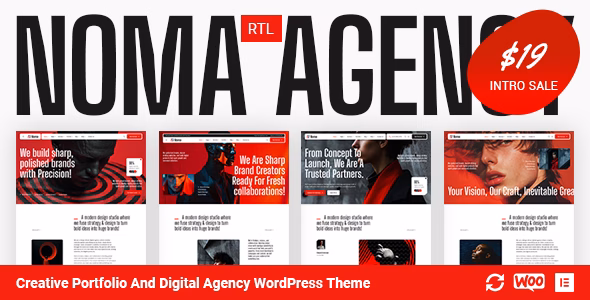 Noma – Creative Portfolio And Digital Agency WordPress Theme WordPress theme
