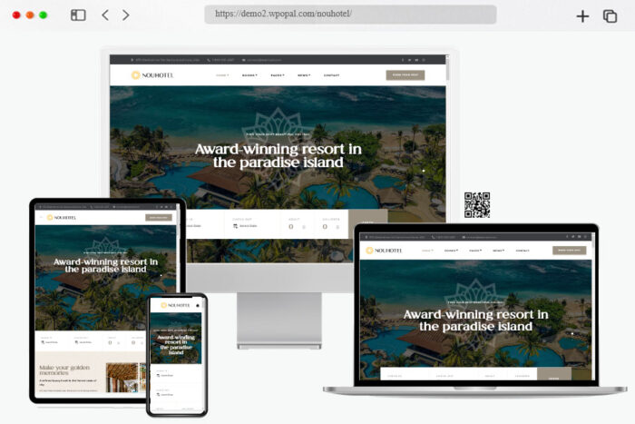 nouhotel resort hotel booking wordpress theme
